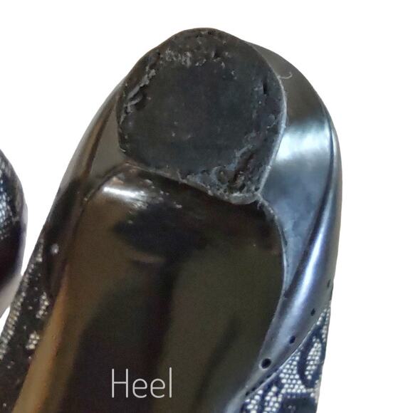 DIOR Black Diorissimo Monogram Pumps Sz 39 Kitten Style Heel Pointed Toe US 8.5 - Picture 10 of 16